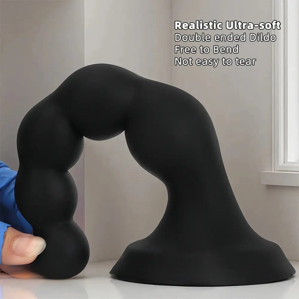 Black graduated anal beads plug, photo 6