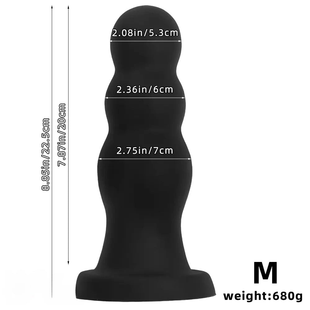 Black graduated silicone anal plug, photo 11