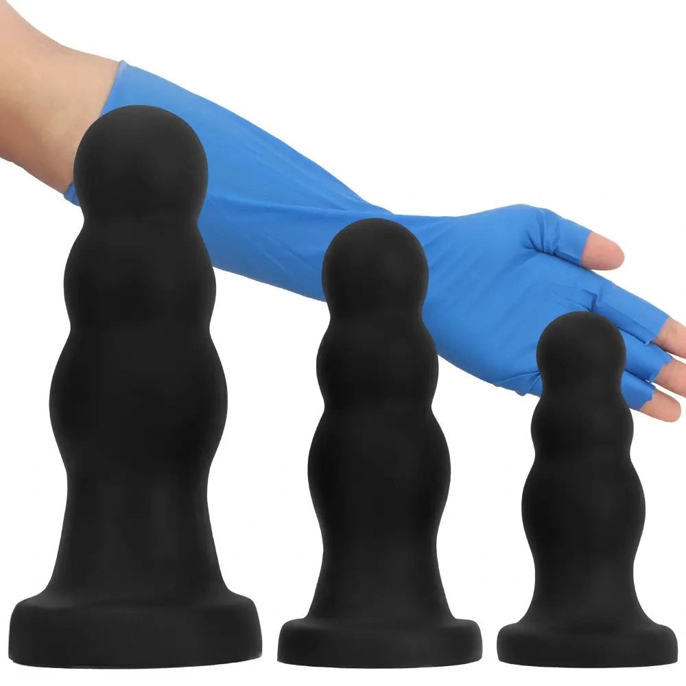 Black graduated silicone anal plug, photo 13