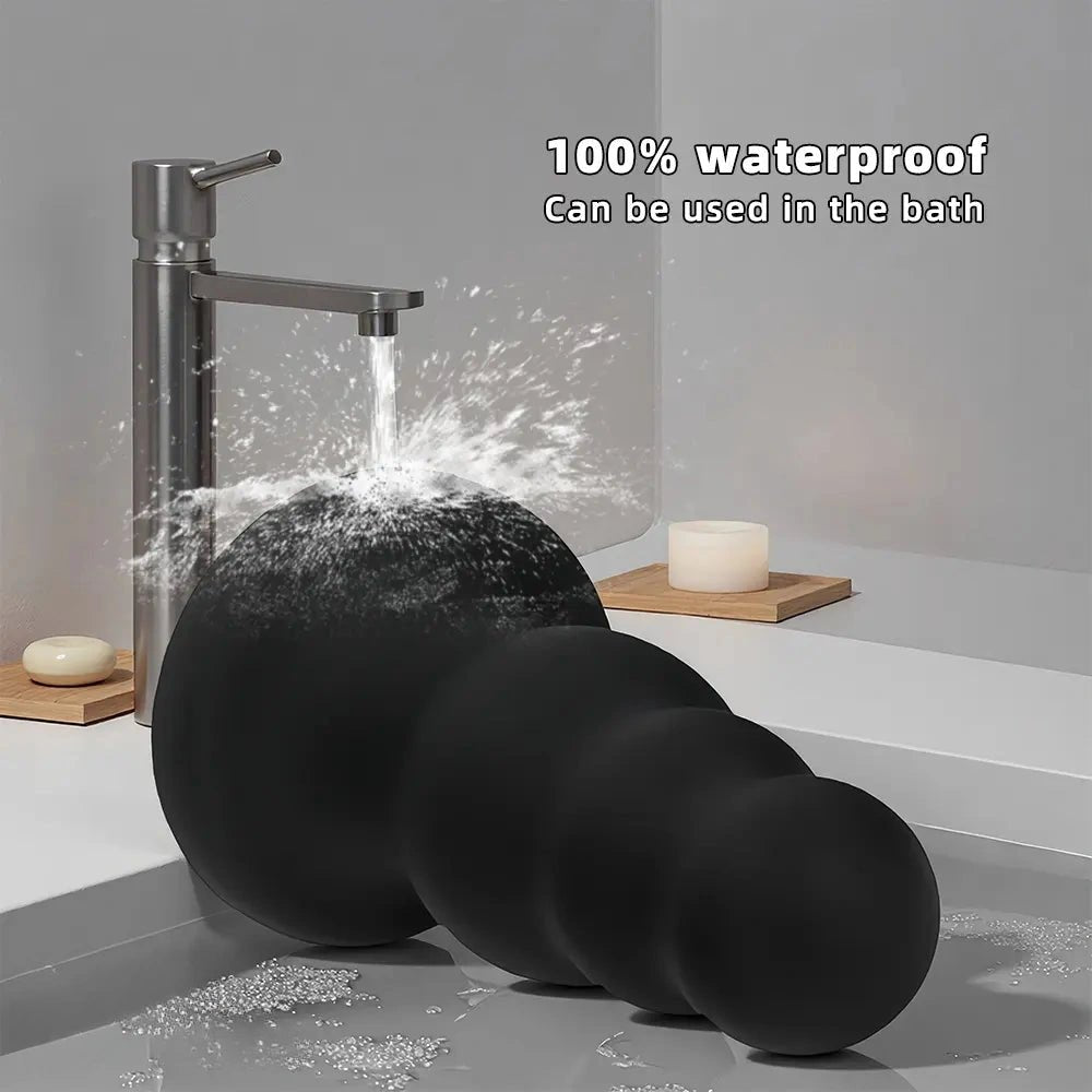 Black graduated silicone anal plug, photo 8