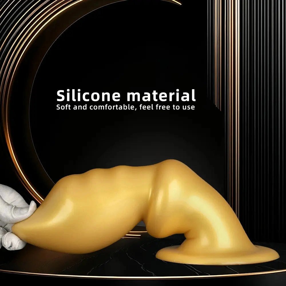 Gold silicone graduated anal training plug, photo 7