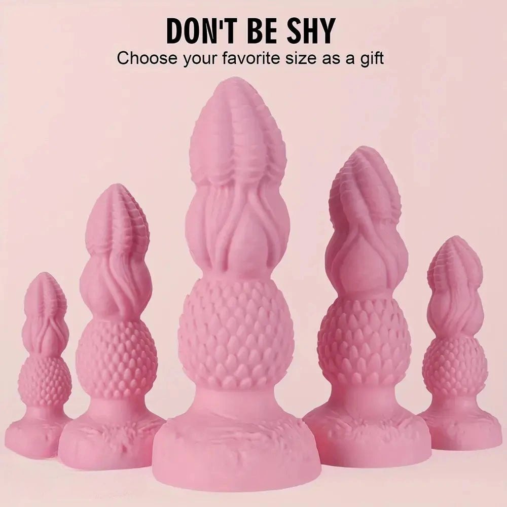 Pink graduated bead anal dildo, photo 1