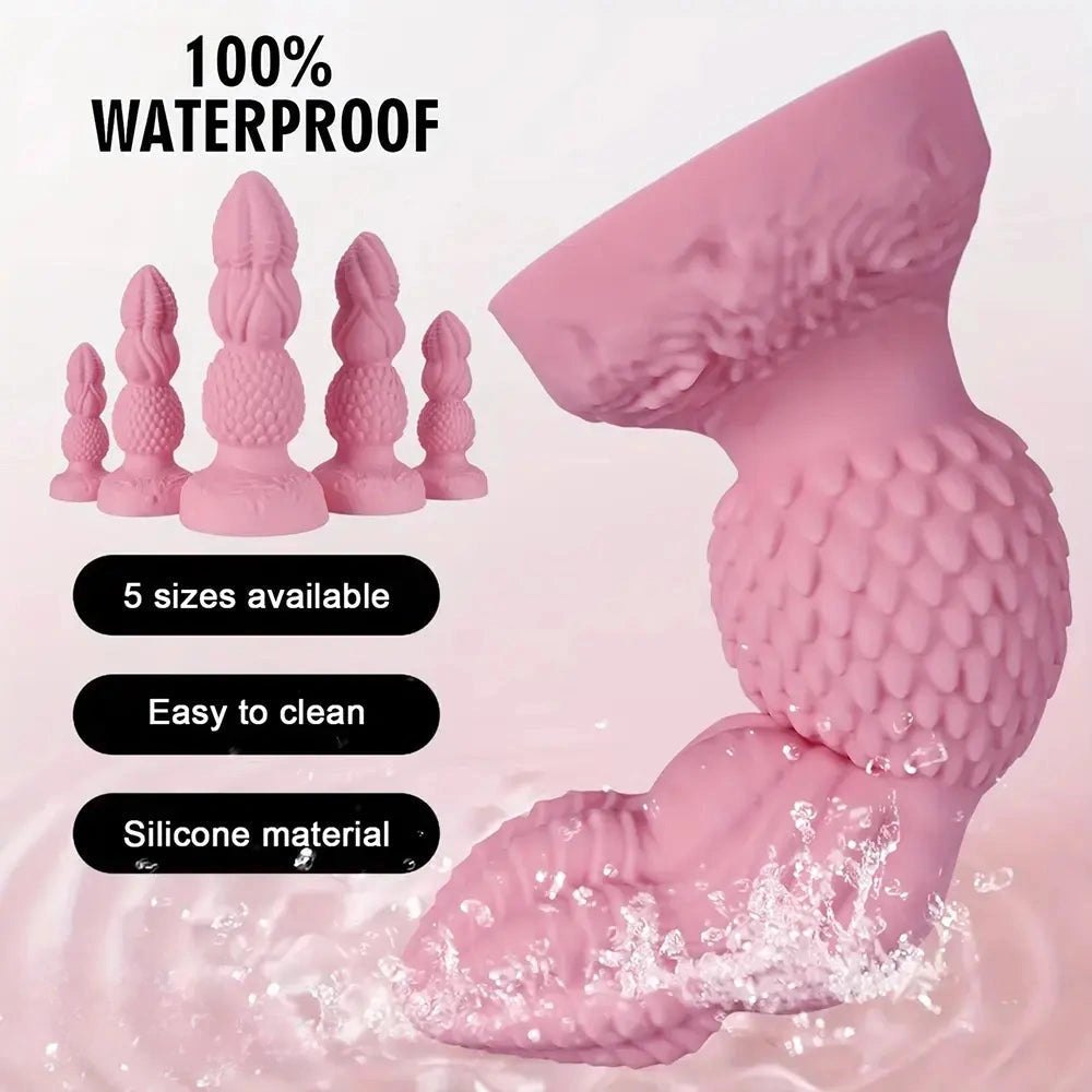 Pink graduated bead anal dildo, photo 11