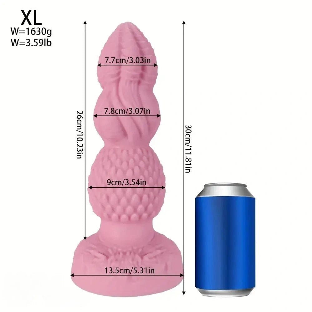 Pink graduated bead anal dildo, photo 12