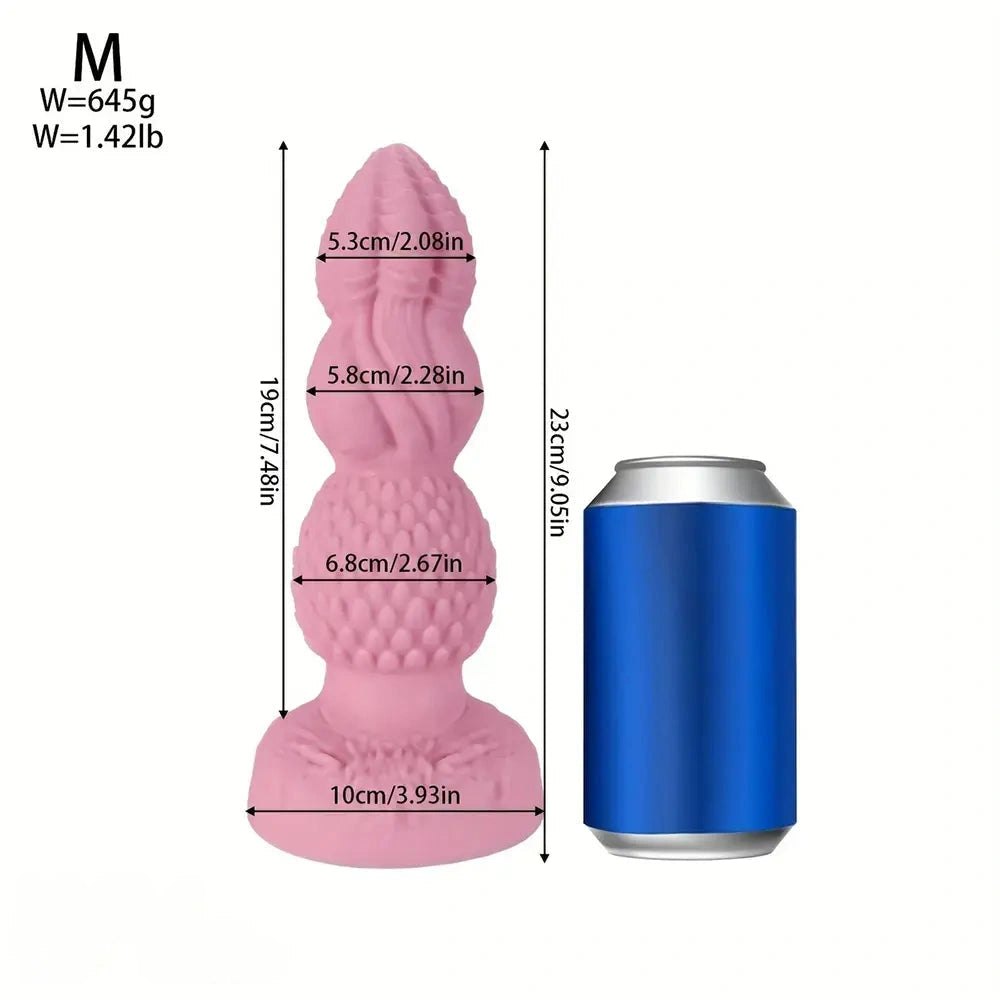 Pink graduated bead anal dildo, photo 13