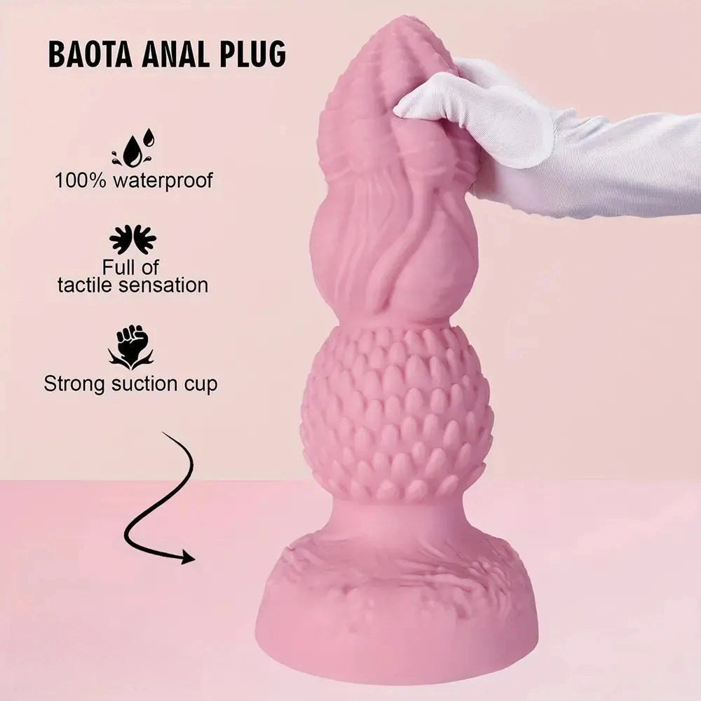 Pink graduated bead anal dildo, photo 14