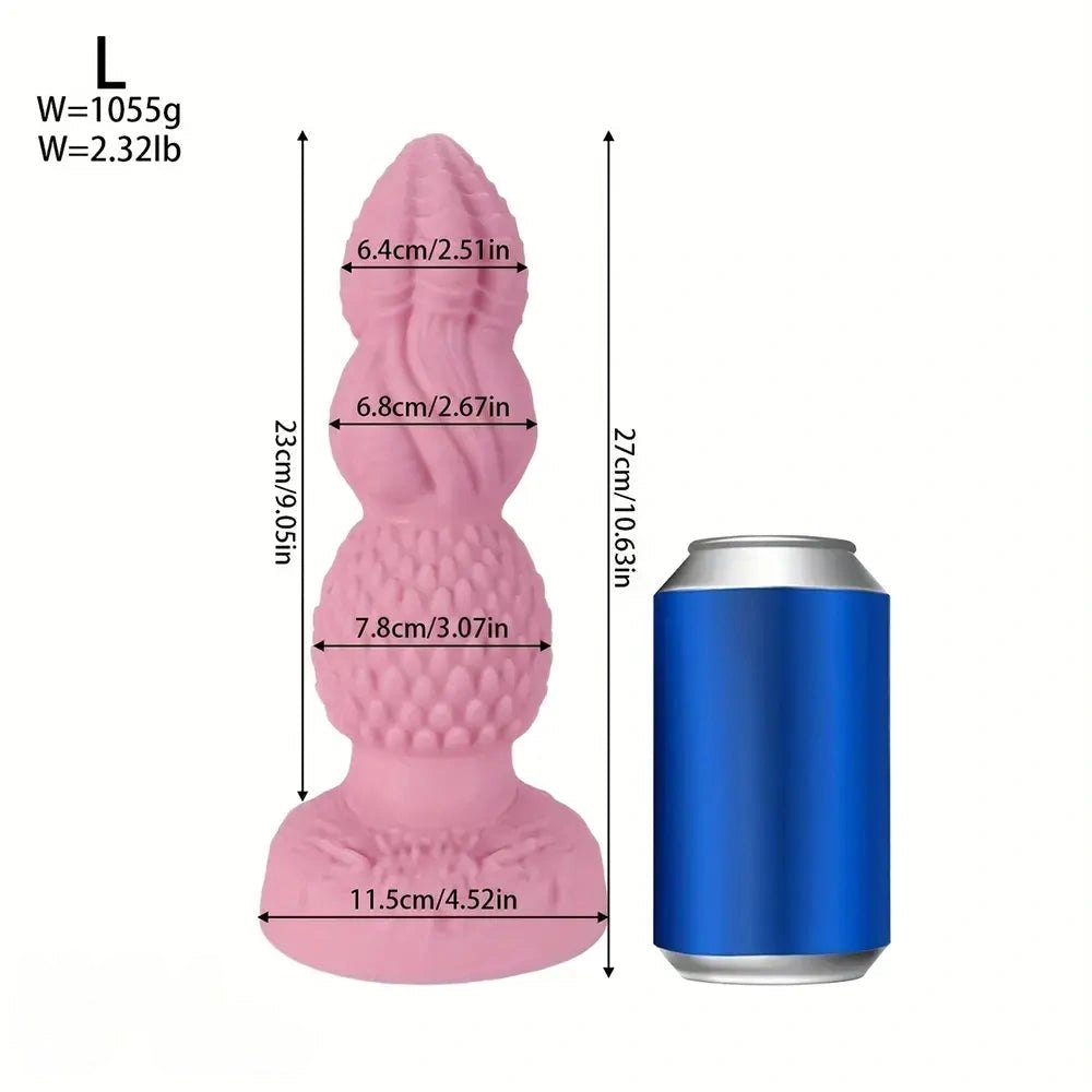 Pink graduated bead anal dildo, photo 16