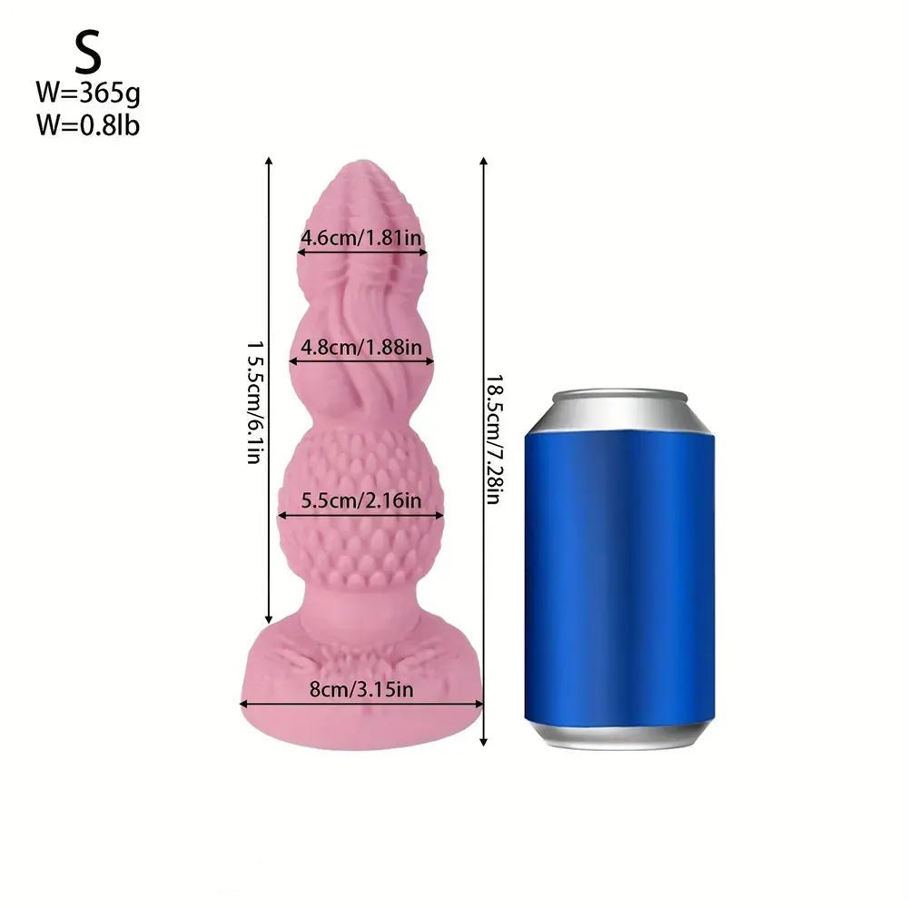 Pink graduated bead anal dildo, photo 18