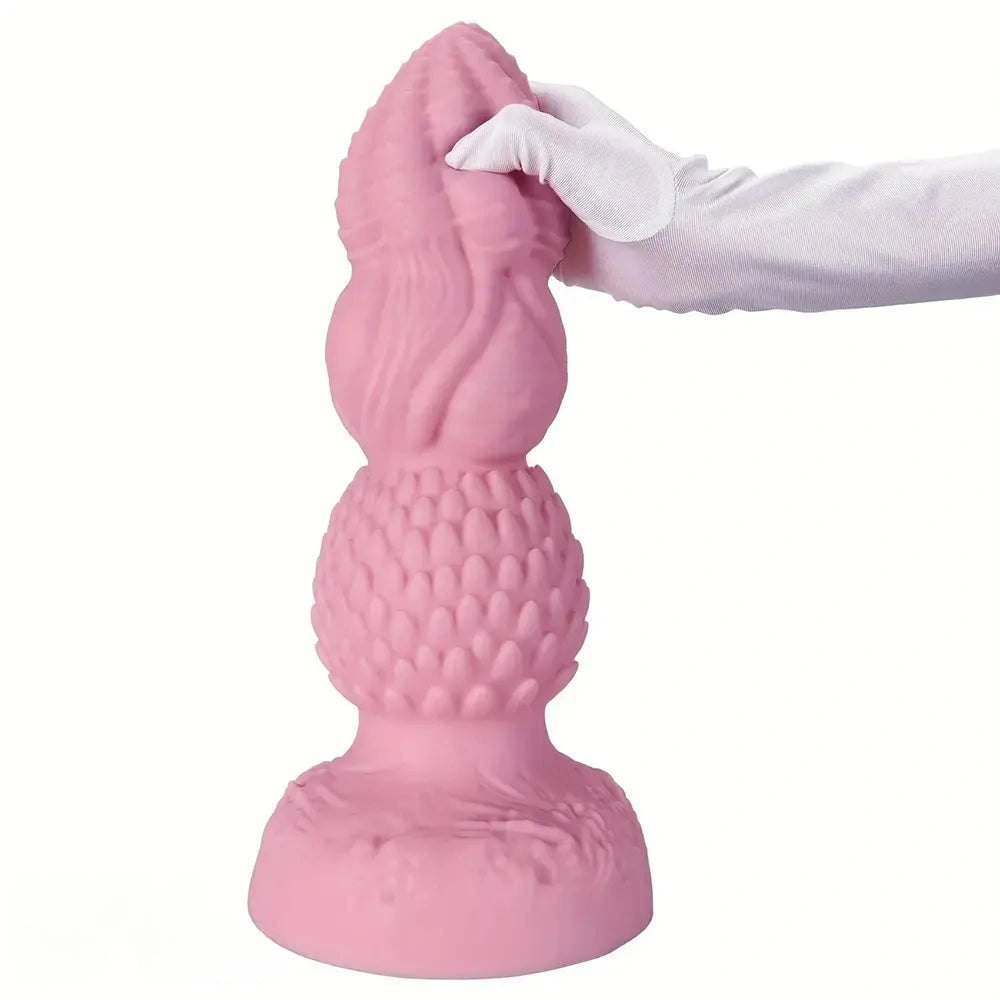 Pink graduated bead anal dildo, photo 4