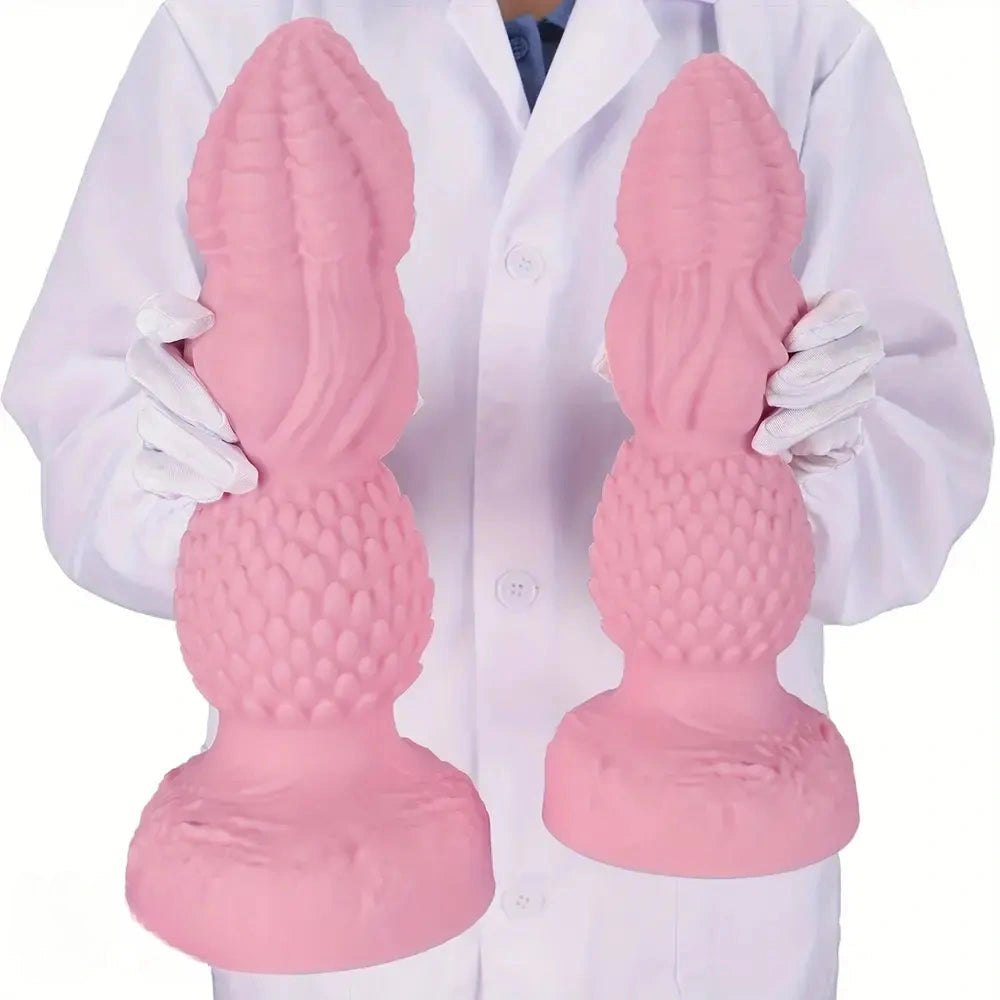 Pink graduated bead anal dildo, photo 5