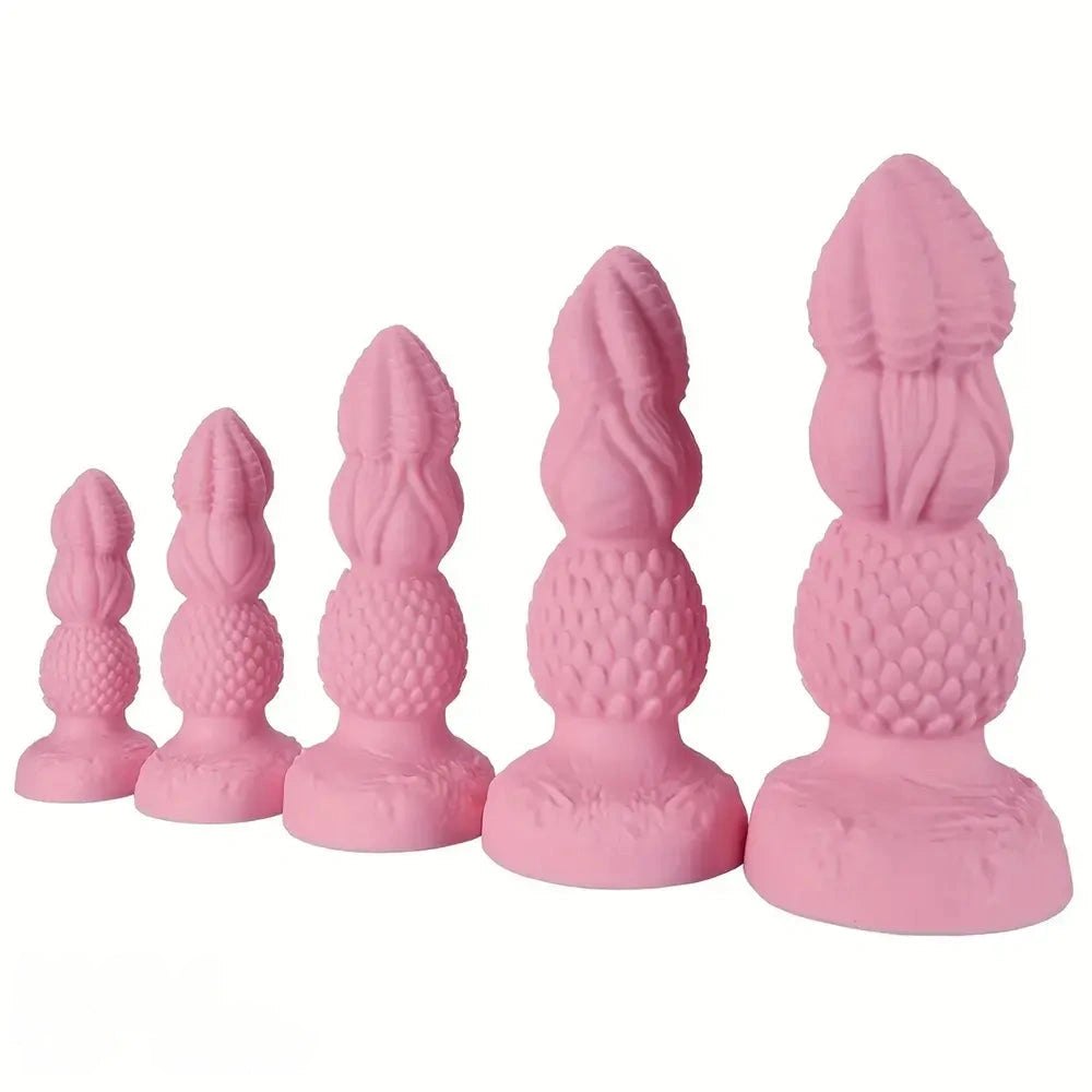 Pink graduated bead anal dildo, photo 8