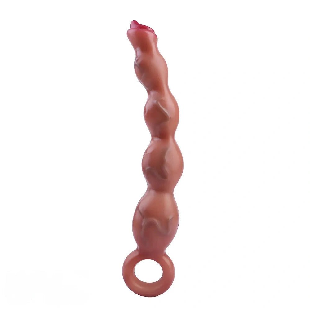 Flesh tone graduated bead vibrating dildo, photo 10