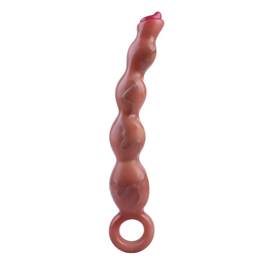Flesh tone graduated bead vibrating dildo, photo 11