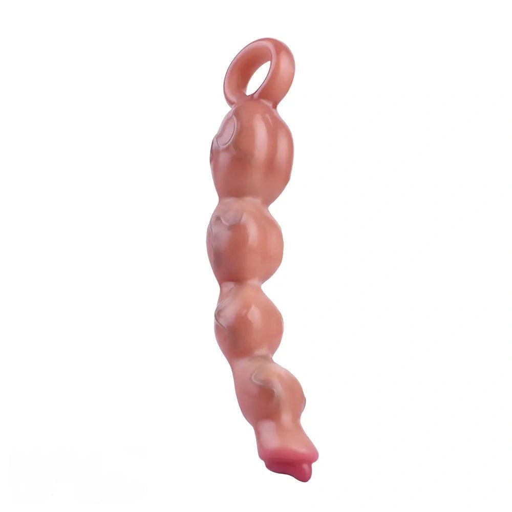Flesh tone graduated bead vibrating dildo, photo 13