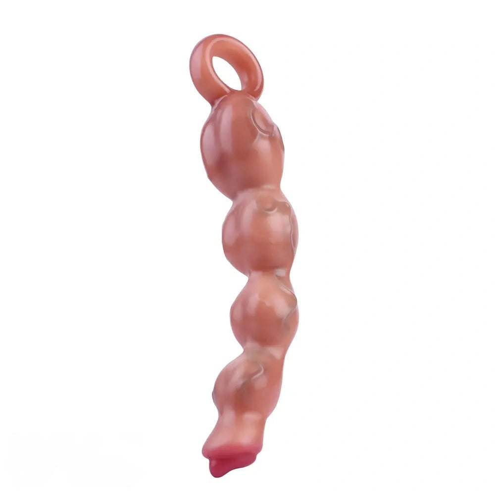 Flesh tone graduated bead vibrating dildo, photo 14