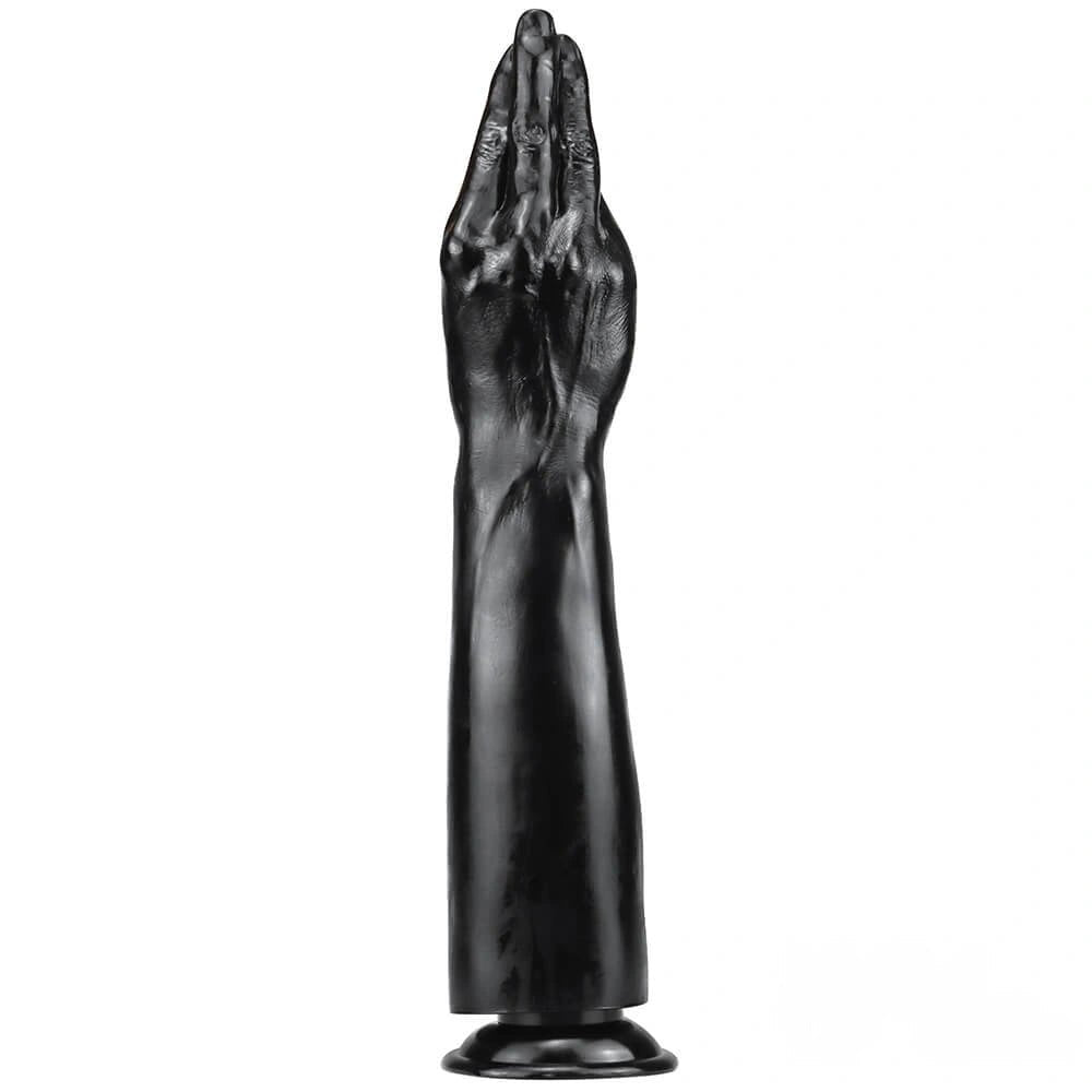 Black graduated fist dildo