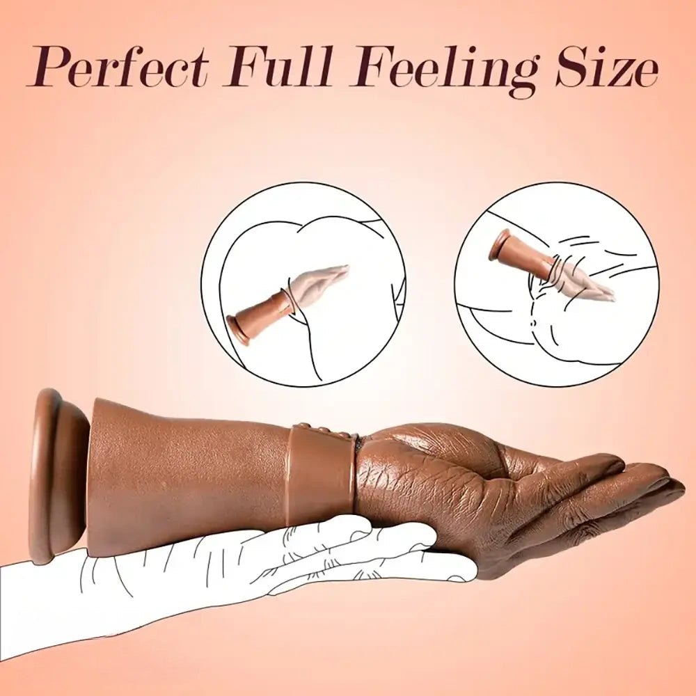Flesh graduated fist forearm dildo, photo 2