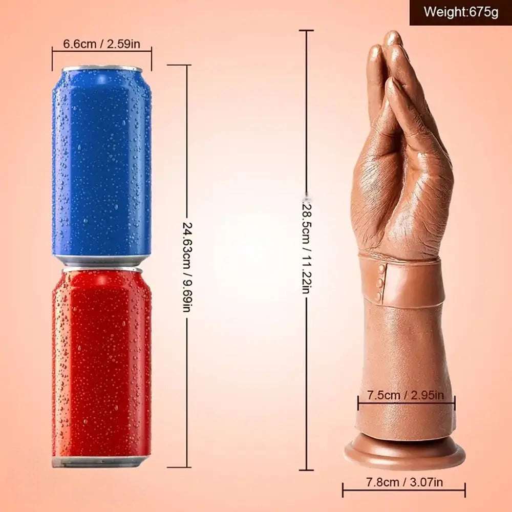 Flesh graduated fist forearm dildo, photo 3