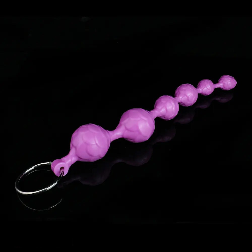 Purple graduated silicone anal beads