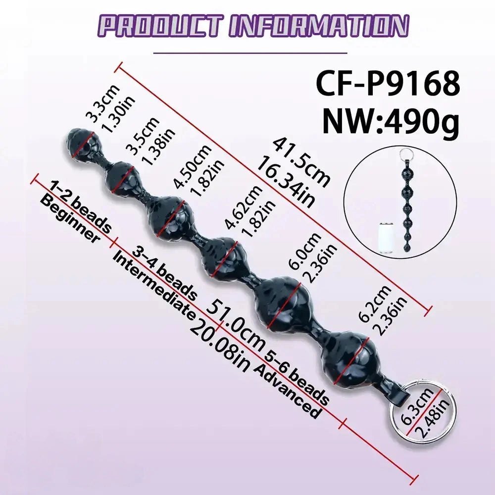 Graduated silicone anal beads, photo 4