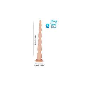 Flesh silicone graduated anal plug with suction cup base, photo 4