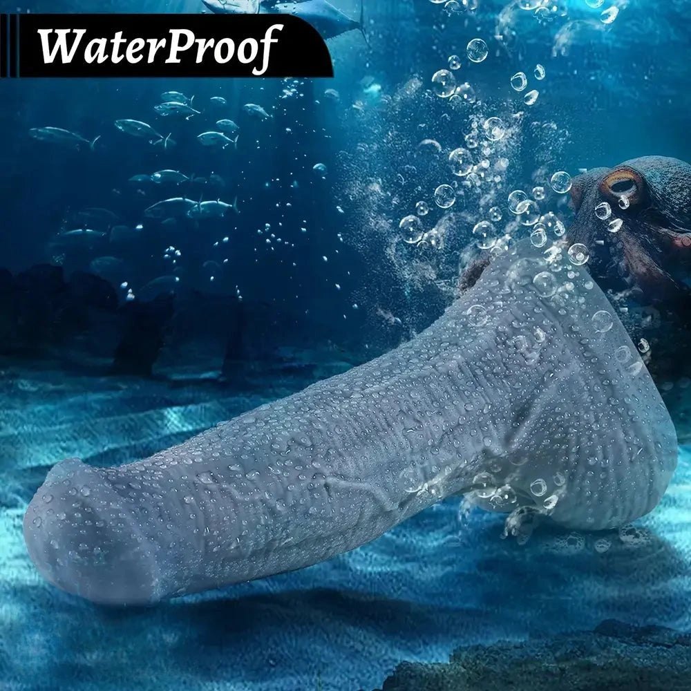 Gray silicone realistic dildo, photo 2