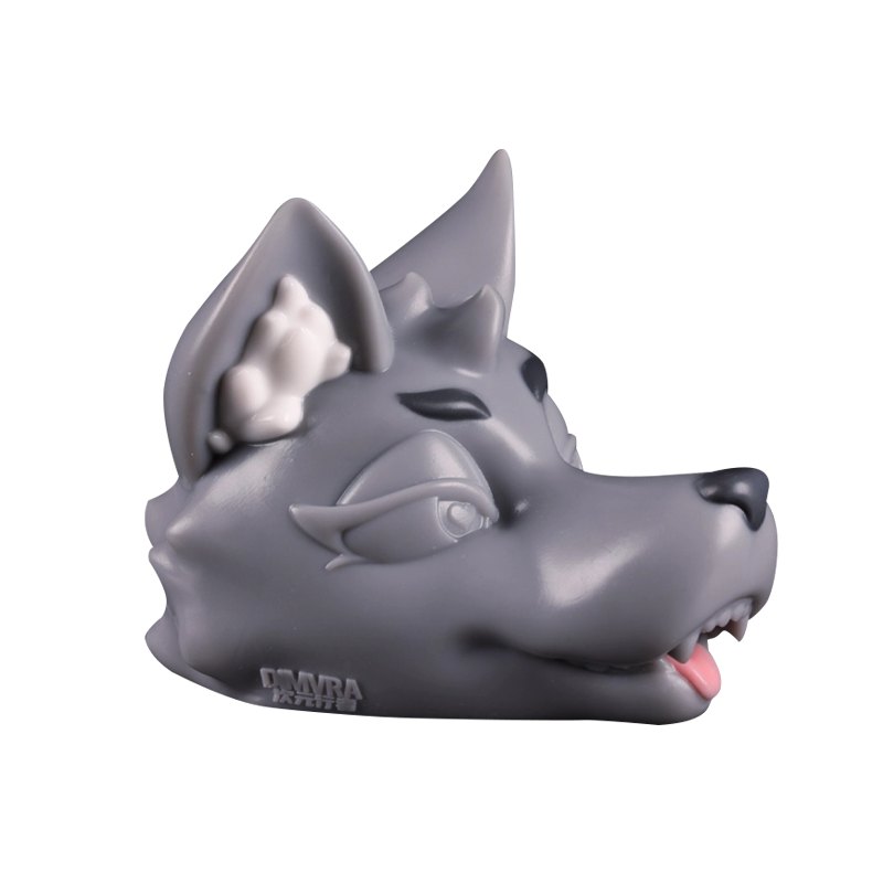 Gray wolf head male masturbator, photo 8