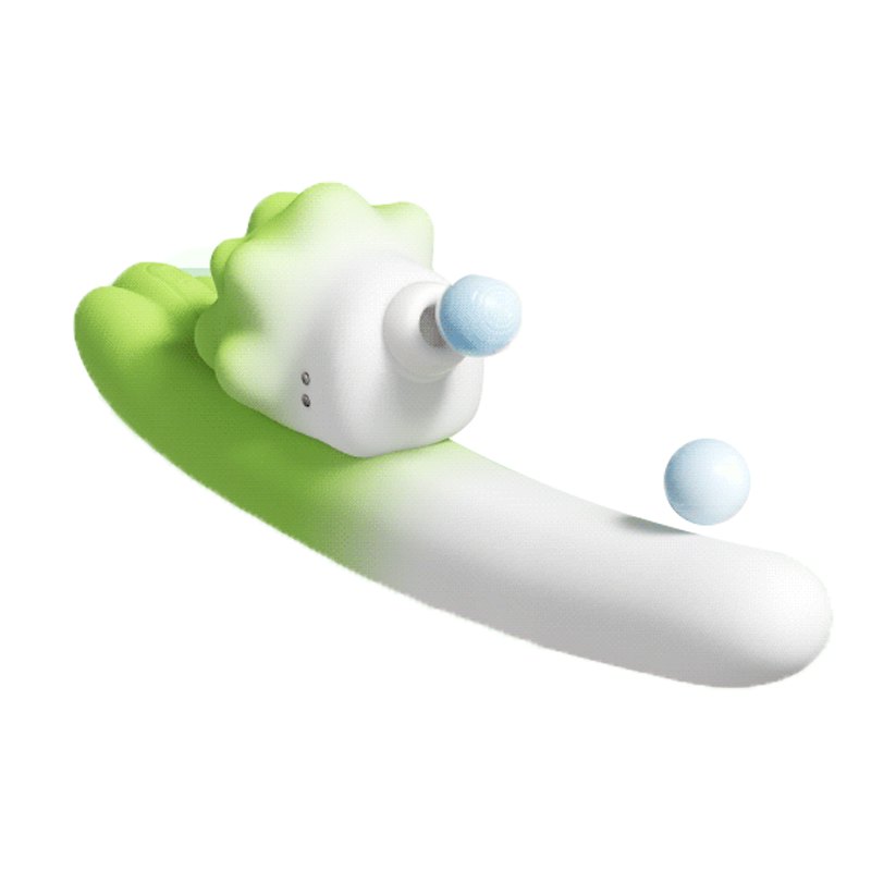 Green suction and telescopic wand vibrator, photo 1