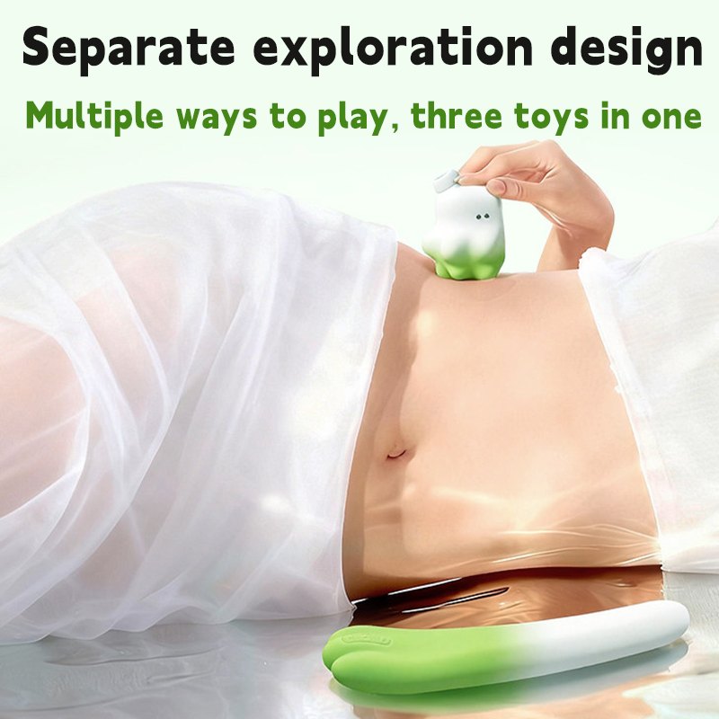 Green suction and telescopic wand vibrator, photo 3