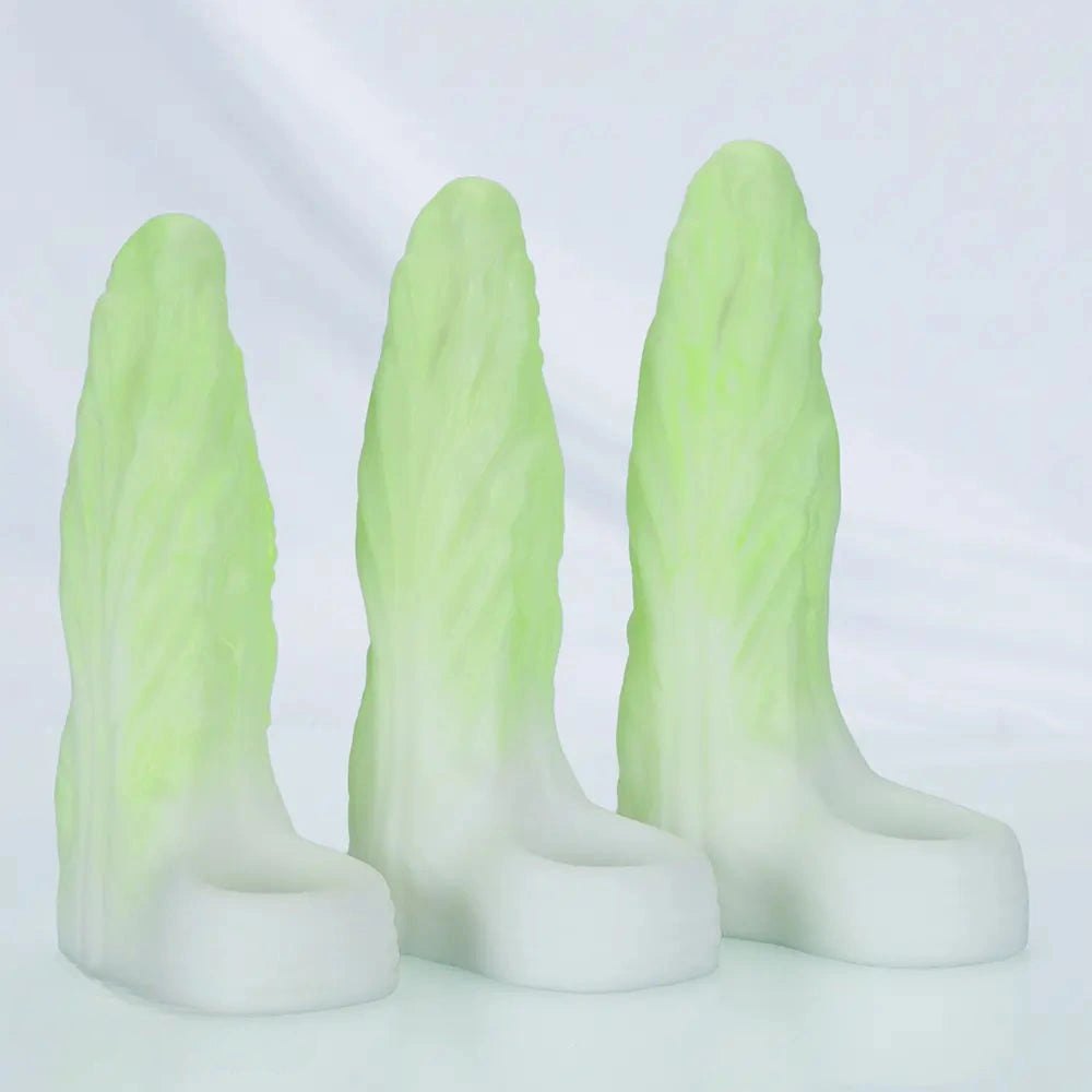 Green cabbage shaped fantasy dildo, photo 1