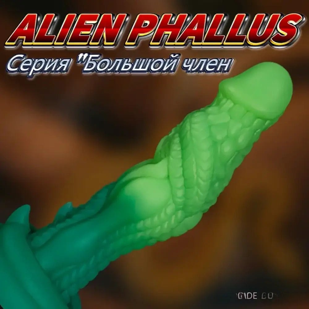 Green dragon fantasy silicone dildo, photo 2