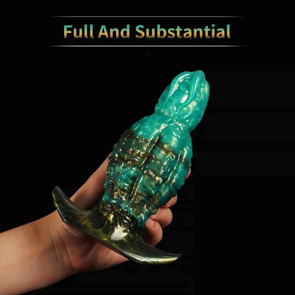 Green knotted animal dildo, photo 15