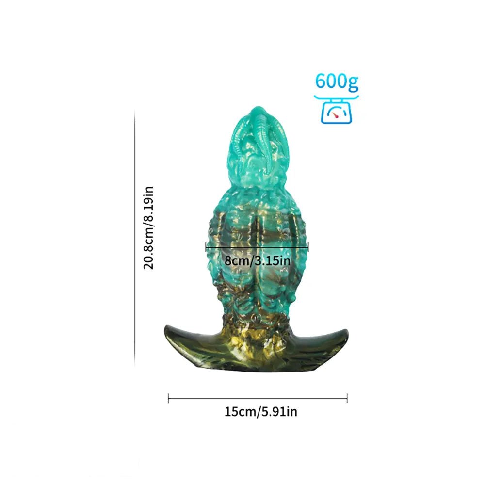Green knotted animal dildo, photo 3