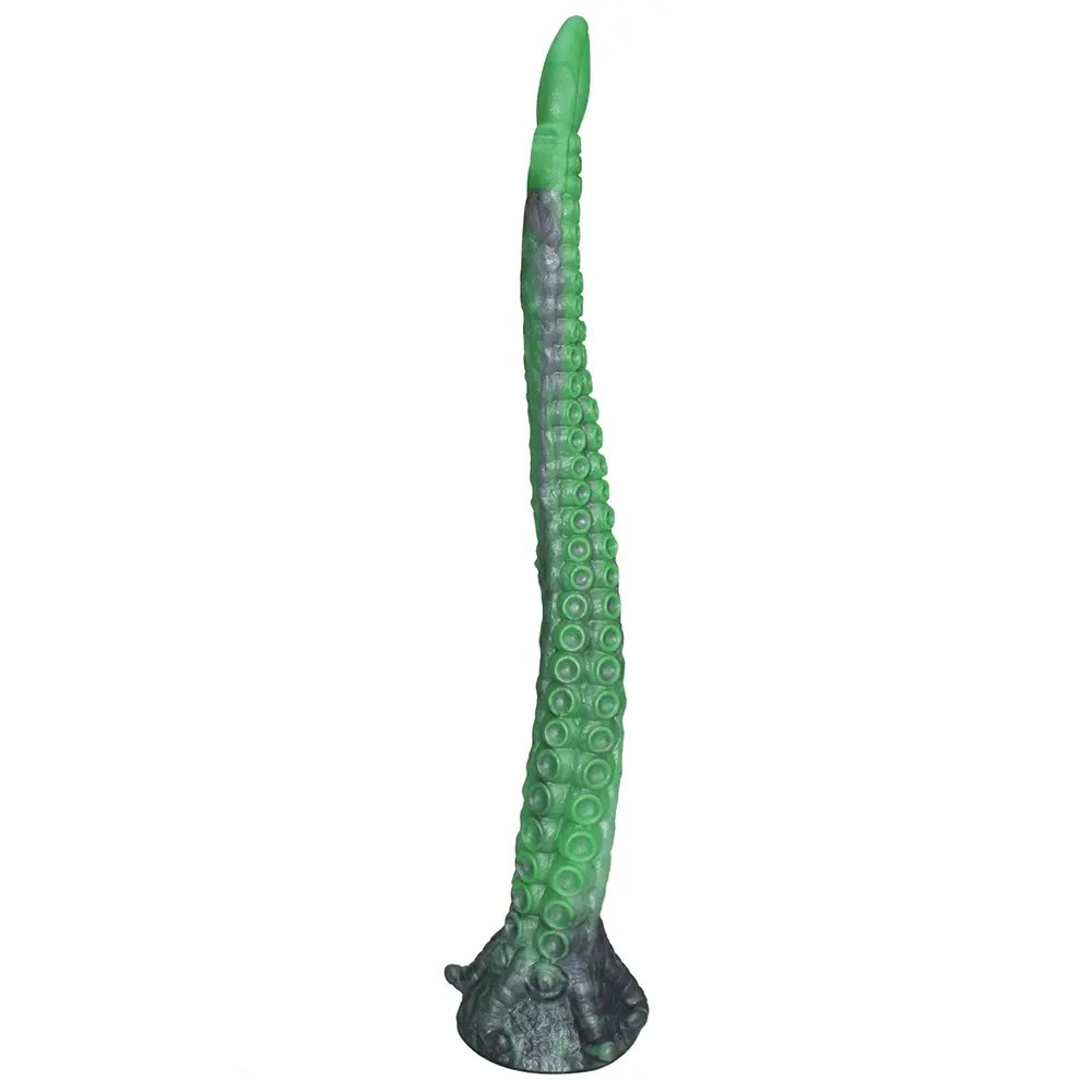 Green tentacle silicone fantasy dildo, photo 9