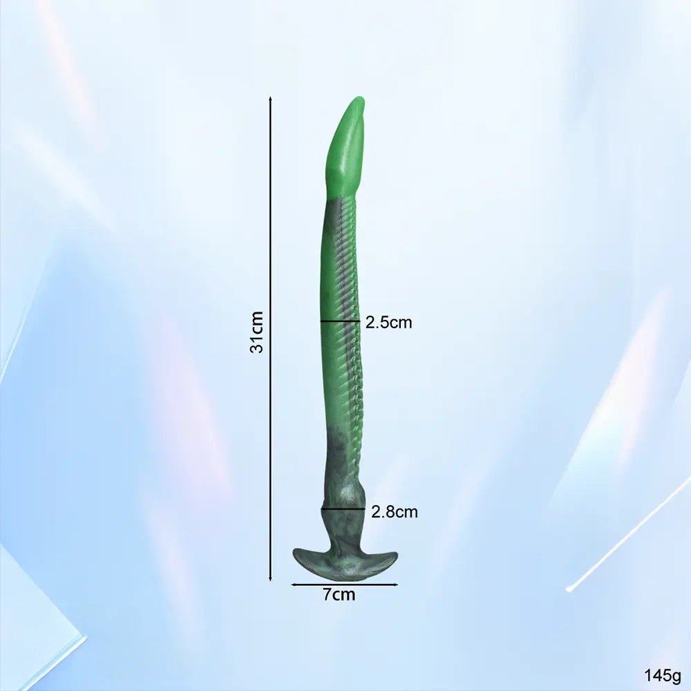 Green tentacle silicone butt plug, photo 11