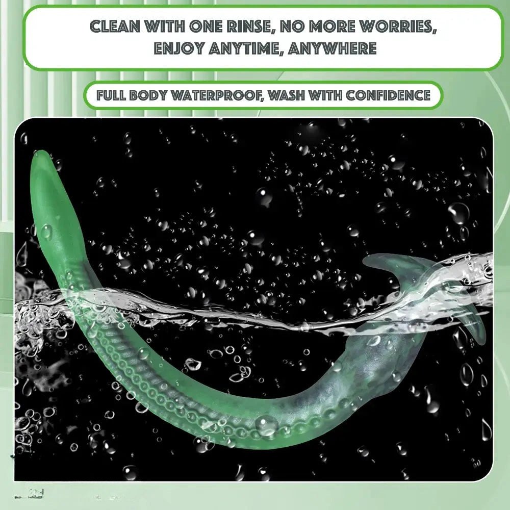 Green tentacle silicone butt plug, photo 15