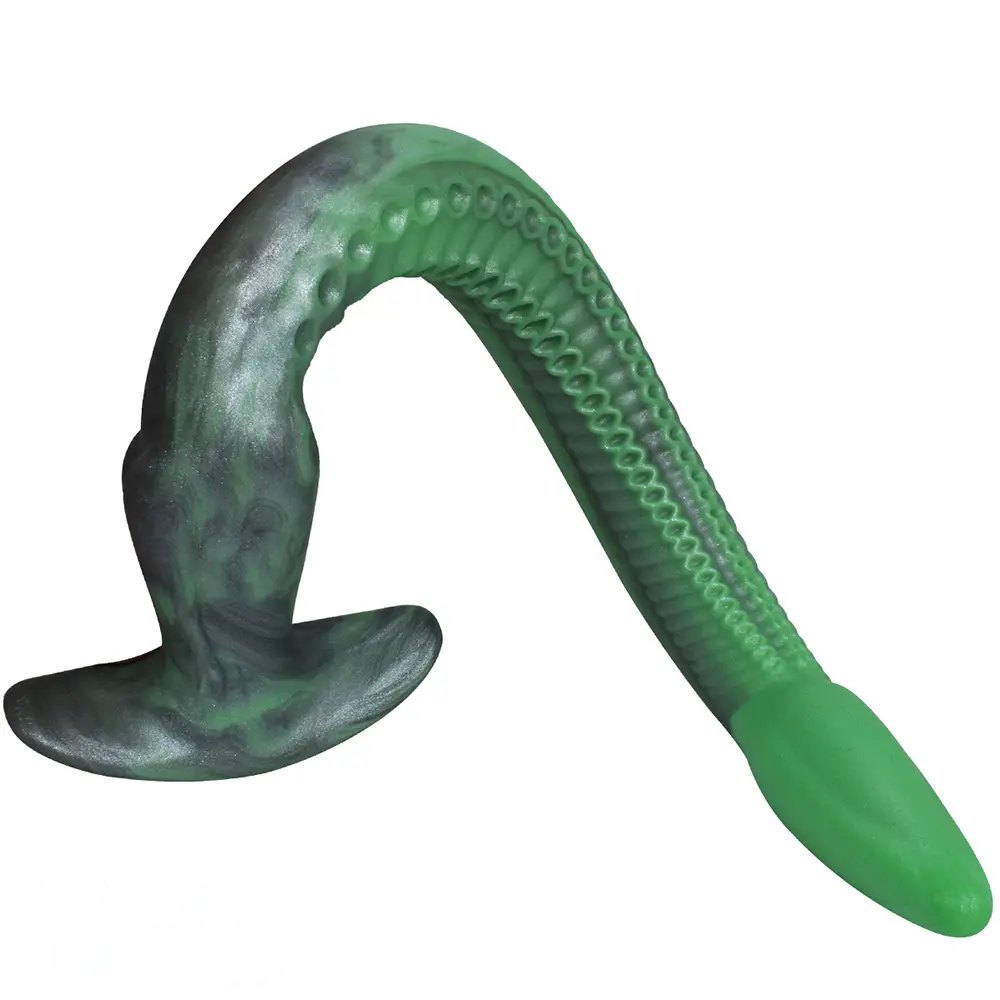 Green tentacle silicone butt plug, photo 2