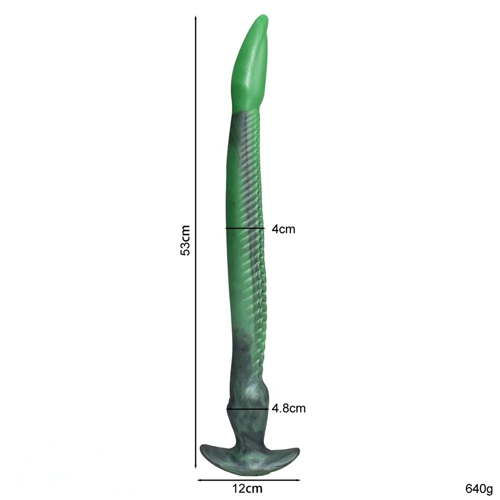 Green tentacle silicone butt plug, photo 3