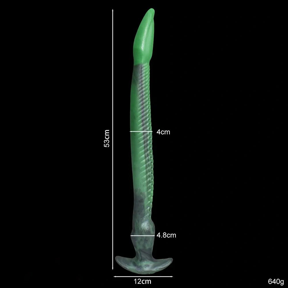 Green tentacle silicone butt plug, photo 4
