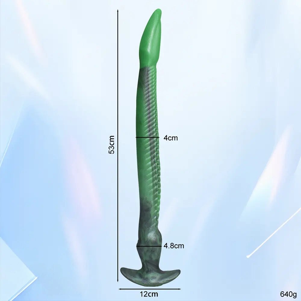 Green tentacle silicone butt plug, photo 5