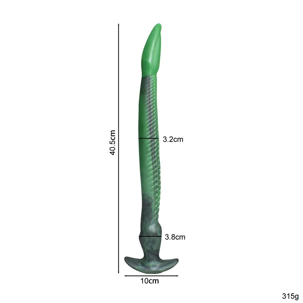 Green tentacle silicone butt plug, photo 6