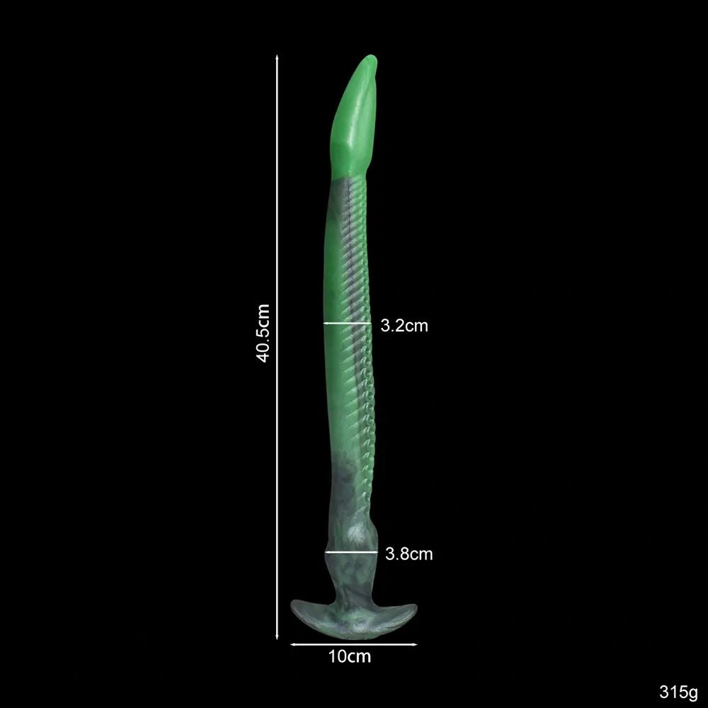 Green tentacle silicone butt plug, photo 7