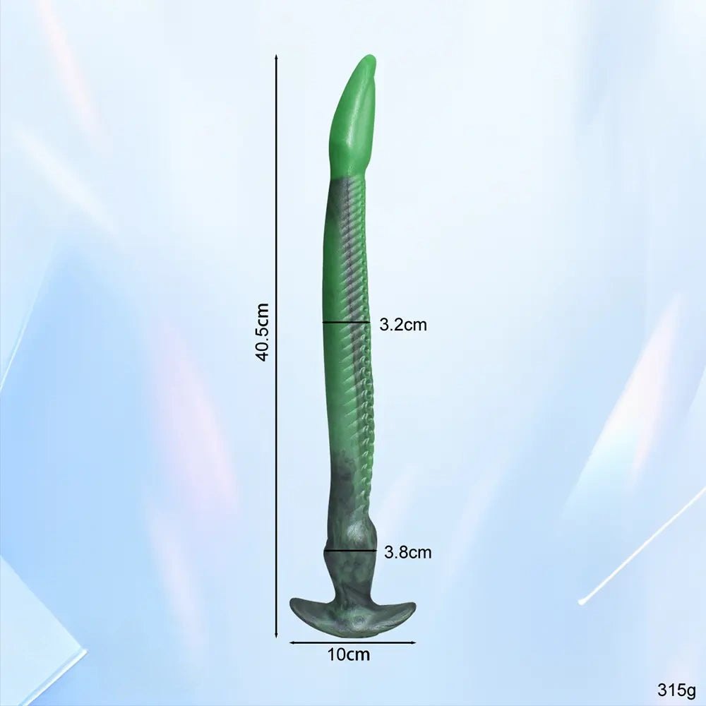 Green tentacle silicone butt plug, photo 8