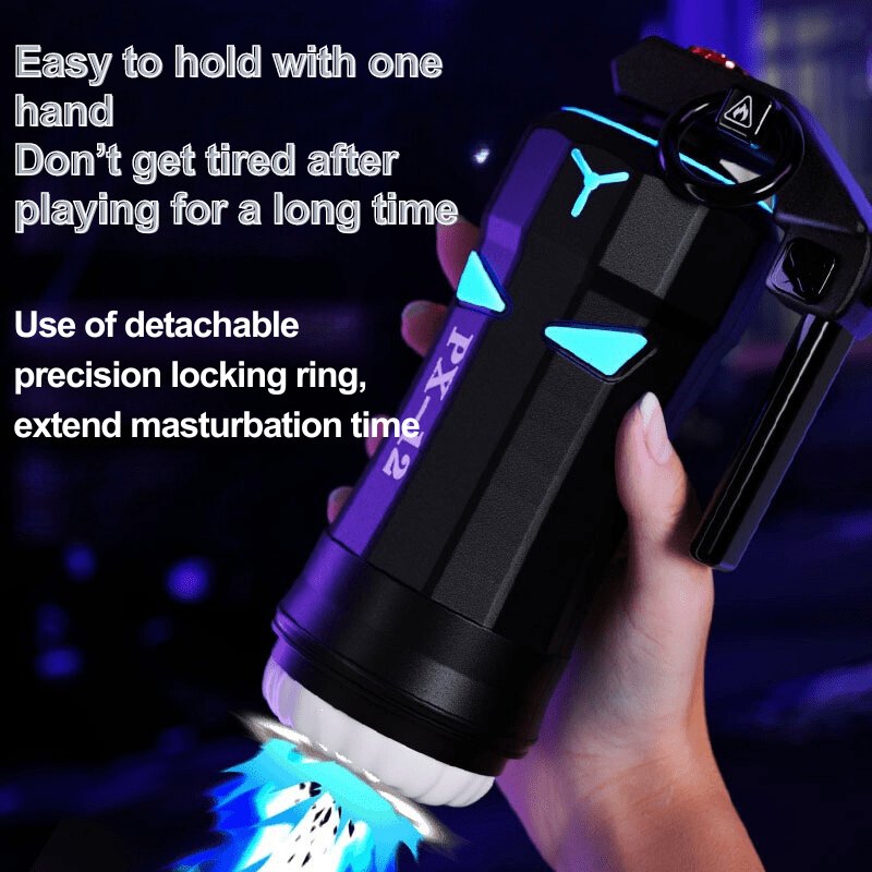 Black grenade shaped male masturbator, photo 6