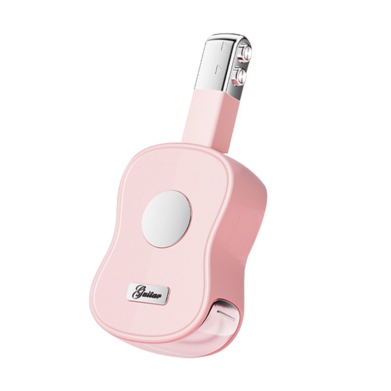 Pink guitar shaped clitoral suction vibrator, photo 1