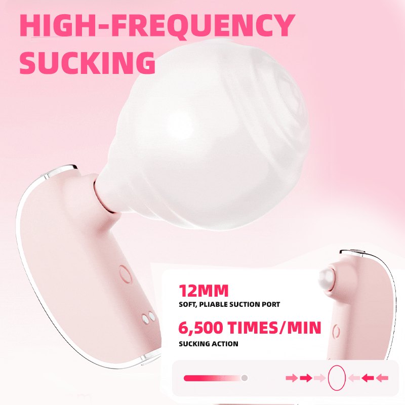 Pink guitar shaped clitoral suction vibrator, photo 3