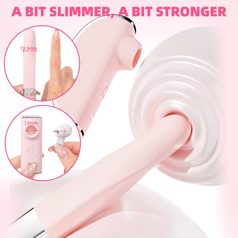 Pink guitar shaped clitoral suction vibrator, photo 4