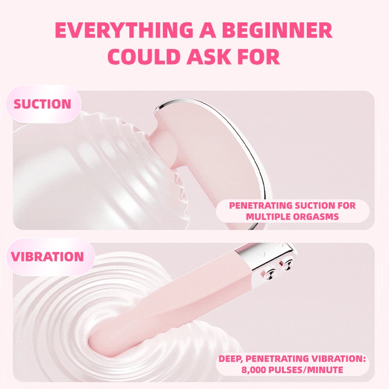 Pink guitar shaped clitoral suction vibrator, photo 5