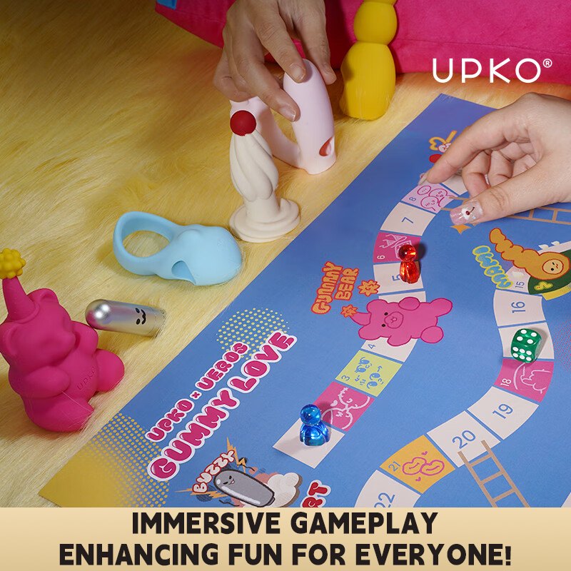 Pink gummy bear couples vibrator game set, photo 3