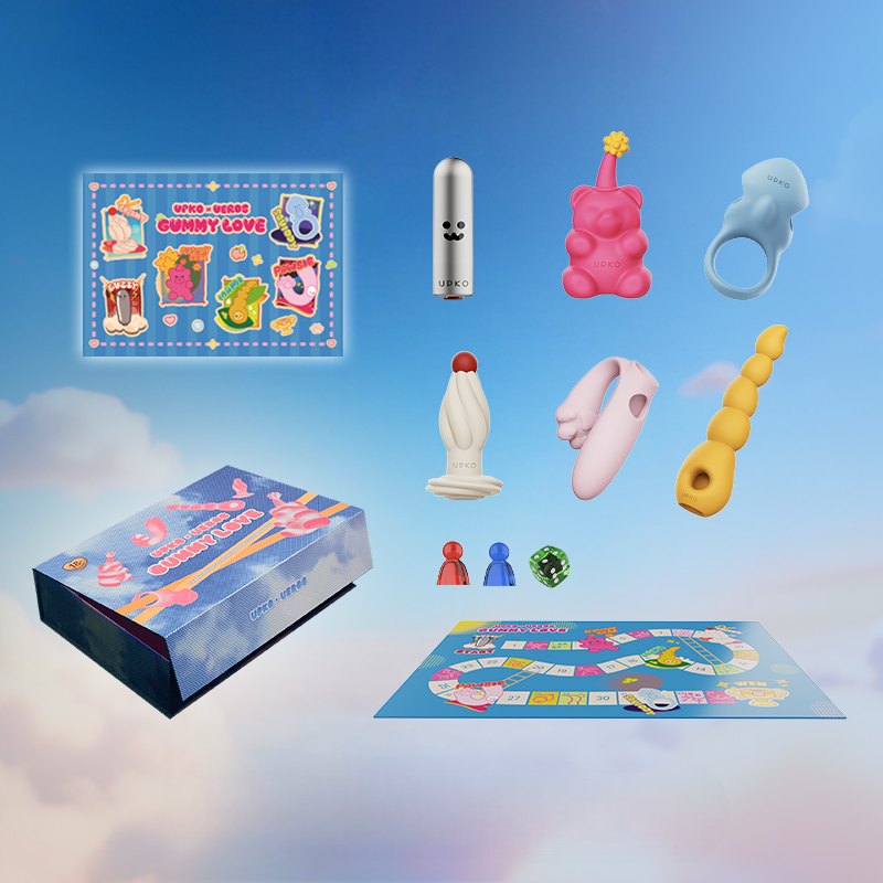 Pink gummy bear couples vibrator game set, photo 7